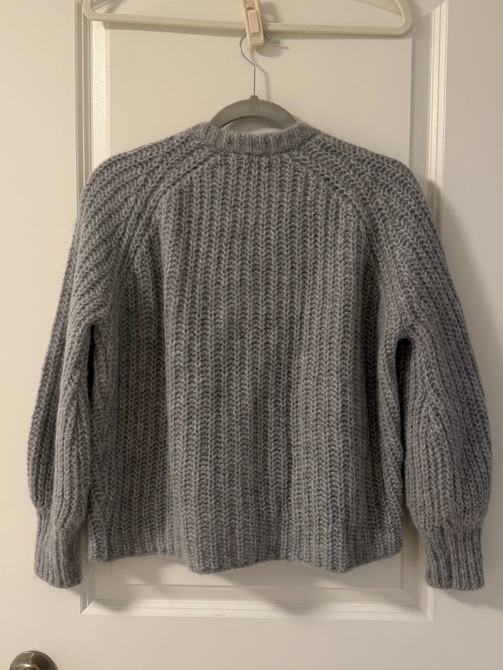 Sezane Emilie Cardigan Mottled Grey XXS Alpaca Wool - Picture 4 of 10